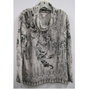 Christopher & Banks Thermal Cowl Sweater L EUC